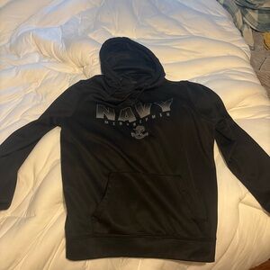 Colosseum Black Navy Midshipmen Hoodie